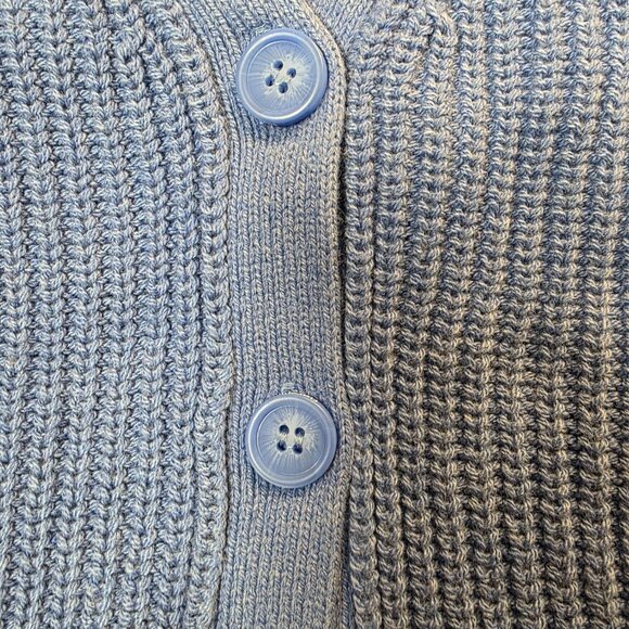 FLORENCE BY MILLS Blue Bright Side Cropped Knit Cardigan Sweater V-Neck XS NWT - Picture 5 of 7